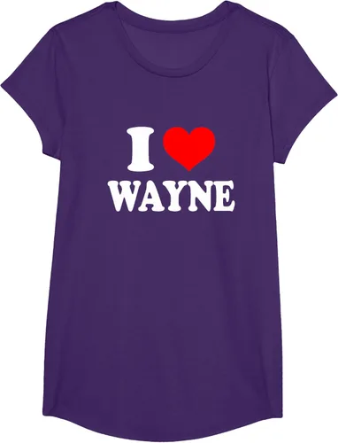 Vista 54 de Wayne - Camiseta I Heart Wayne - I Love Wayne, Negro, S