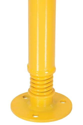 Vista 2 de Vestil SPBOL-42 Bolardo de acero con resorte con recubrimiento en polvo, acabado amarillo de seguridad, diámetro exterior de 2-1/8 pulgadas, altura