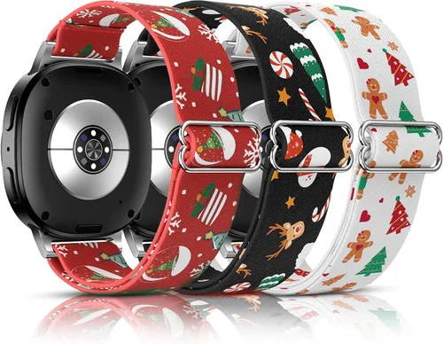 Vista 19 de LETOID Correas para Samsung Galaxy Watch para Mujeres, Correa de Nylon Elástica con Brillos Diseñada para Samsung Galaxy Watch 8/7/6/5/4/FE, Active