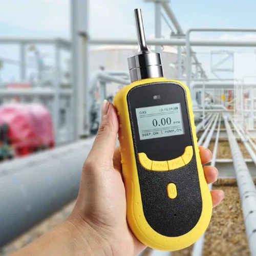 Vista 2 de ATO Detector portátil de fugas de gas de hidrógeno 0 a 500 ppm, monitor de gas H2 con alarma de sonido y luz