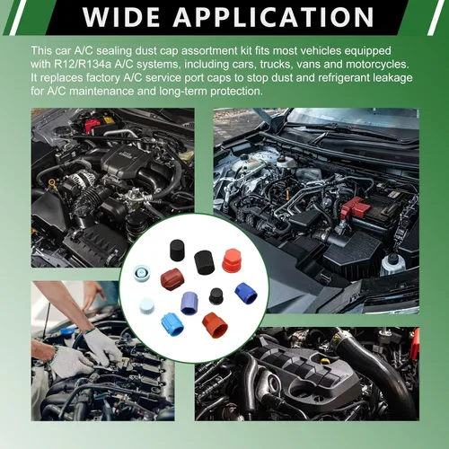 Vista 7 de 120PCS Car A/C Sealing Dust Cap Assortment Kit for AC System Ports 120PCS Car A/C Sealing Dust Cap Kit