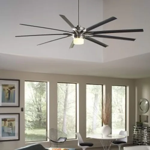 Vista 2 de Fanimation BPW8152-56MWW Odyn C ustom - Juego de 9 aspas para ventilador de techo, 56 pulgadas, color blanco mate Mate blanco
