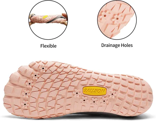 Vista 5 de NORTIV 8 Zapatos de agua de secado rápido para mujer, sensación de pies desnudos, para deportes acuáticos, para la playa o la piscina, para nadar