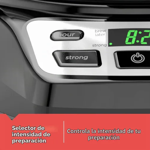 Vista 7 de BLACK+DECKER Cafetera programable de 12 tazas*, color negro