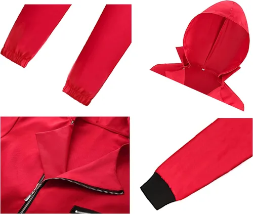 Vista 4 de Traje original de cosplay rojo XS-XXL Rojo