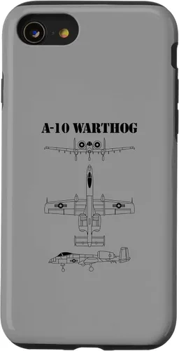 Vista 13 de iPhone 15 Vintage A-10 Warthog Avión Esquema en caja negra