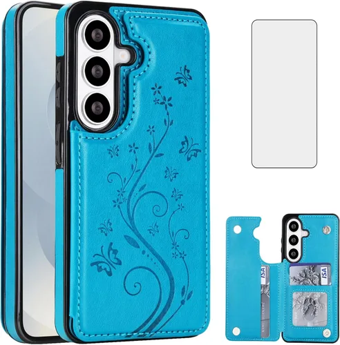 Vista 15 de Asuwish Funda de teléfono para Samsung Galaxy S26 5G con protector de pantalla de vidrio templado y tarjetero con soporte para tarjetero, soporte