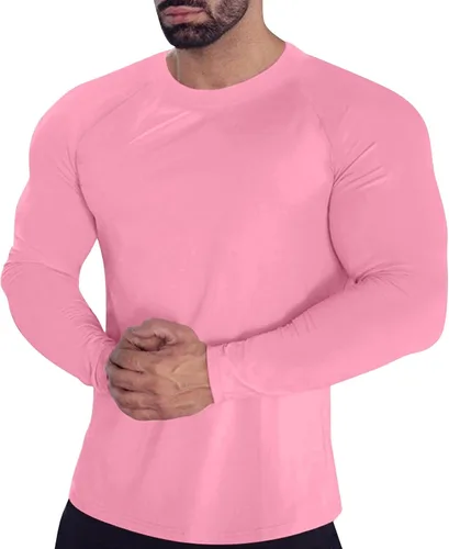 Vista 18 de Camisas de compresión atléticas de manga larga para hombre, capa base, camisa de entrenamiento atlético, camisas de compresión, camisetas deportivas