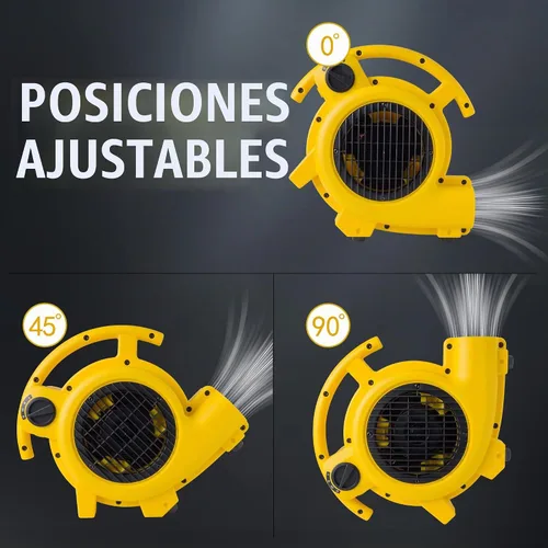 Vista 3 de Shop-Vac 1032005 Professional® 500 Max CFM Air Mover, cable de 12 pies, 3 ajustes de secado, ligero con salidas integradas para múltiples