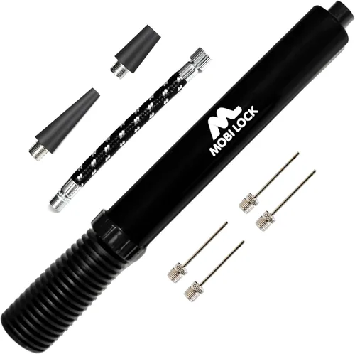 Vista 4 de Mobi Lock Ball Pump Inflation Needle - Stainless Steel Air Pump Needles - Ideal for Blowing Up Football, Basketball, Volleyball, and All Other