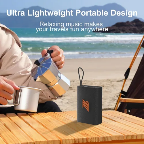 Vista 5 de Altavoz Bluetooth TWS Altavoces Pequeños Sonido Estéreo Claro y Fuerte Reproductores de Medios Portátiles Altavoz Inalámbrico con Luces IPX5