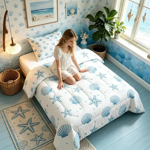 Vista 68 de Juego de edredón Lake Home Camper tamaño King, juego de ropa de cama náutica con ancla para niños, niñas, niños, adultos, decoración de dormitorio