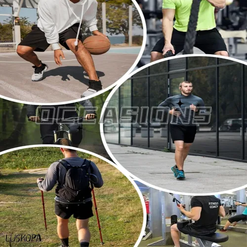 Vista 8 de Pantalones cortos deportivos unisex con velcro para hombres y mujeres, pantalones cortos de recuperación de cirugía de rodilla con bolsillos