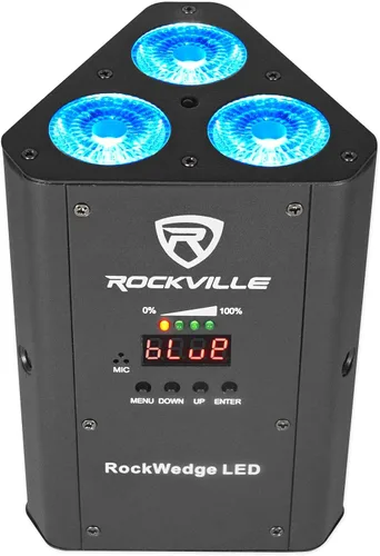 Vista 8 de 8 Rockville RockWedge LED 54w RGBWA+UV recargable DMX luces inalámbricas + mochila