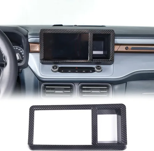 Vista 12 de Aunginsy Cubierta de panel de navegación para consola central, compatible con Ford Maverick 2022, 2023, 2024, pantalla multimedia, navegación, panel