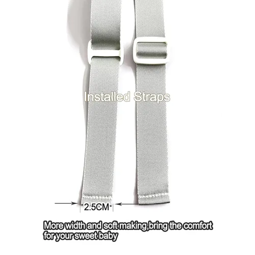 Vista 3 de ZARPMA Correas para silla alta, correa de arnés de repuesto universal para silla compatible con Tripp Trapp Stokke silla alta (gris)