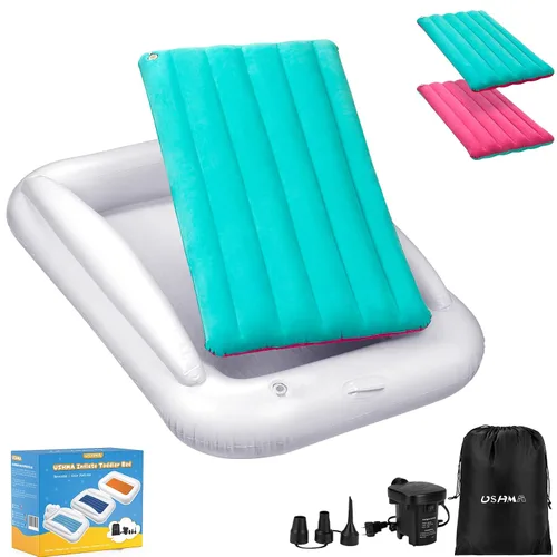 Vista 5 de USHMA Cama de viaje para niños pequeños, cama inflable portátil para niños Colchón de aire para niños Cama de viaje para niños, colchón inflable