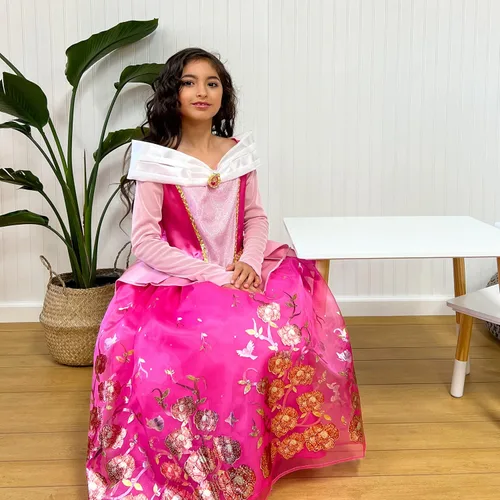 Vista 5 de Disfraz de princesa Aurora para niñas, disfraz oficial de princesa de Disney