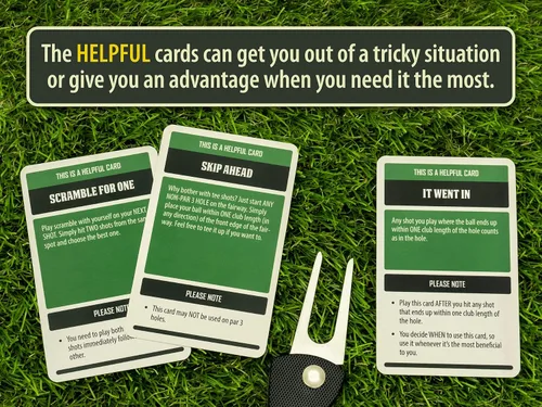 Vista 4 de Tarjetas para golfistas: haz que el golf sea aún más divertido con este juego de cartas en el campo