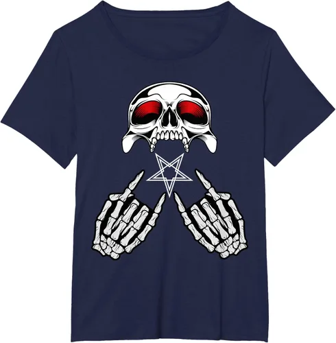 Vista 14 de Camisas de metal pesado con diseño de abanico de metal Negro