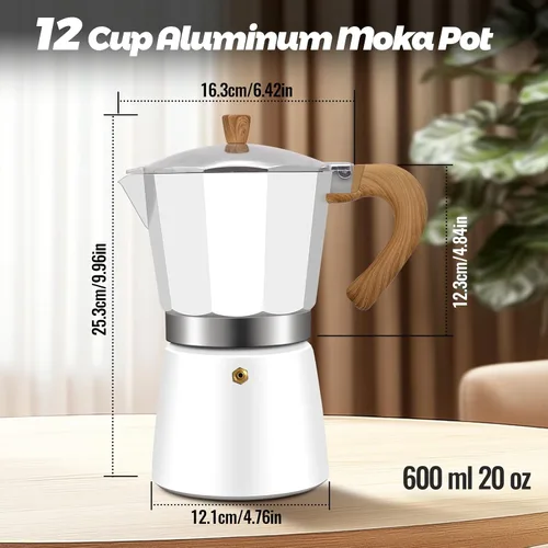 Vista 116 de Cafetera clásica de aluminio para 3 tazas Azul