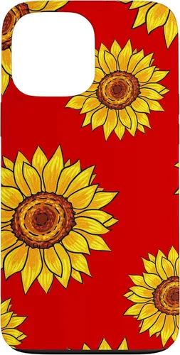 Vista 24 de Patrón de girasol en rojo vintage floral flor mujeres regalo caso para iPhone 17