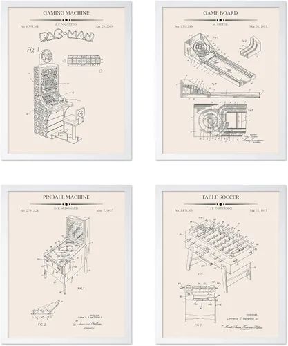 Vista 37 de Poster Master Póster de juguete de construcción de 2 piezas, estampado de patente de bloques de construcción, arte de minifigura, diseño