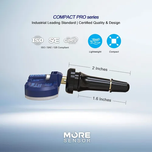 Vista 5 de MORESENSOR Compact PRO Series - Sensor de presión de neumáticos TPMS de 433 MHz Preprogramado para modelos seleccionados de más de 30 marcas