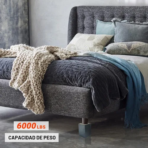 Vista 4 de Elevadores de madera para cama, elevadores para muebles, altura de 4.5 Negro 4.5 pulgadas