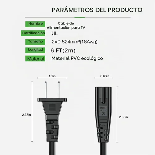 Vista 5 de Cable de alimentación de 2 clavijas para altavoz portátil JBL Boombox 3 III