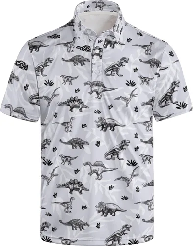 Vista 2 de Sriyanka Camisas de golf para hombre, ajuste seco, manga corta, rendimiento casual, absorción de humedad