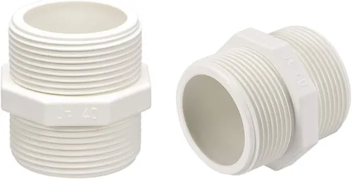 Vista 6 de uxcell Tubo de PVC accesorio hexagonal pezón G1 X G1 conector adaptador de rosca macho 5pcs