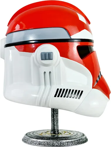 Vista 3 de Commander - Casco de resina para adulto, tamaño completo, máscara de clon de Halloween para cosplay, colección de accesorios