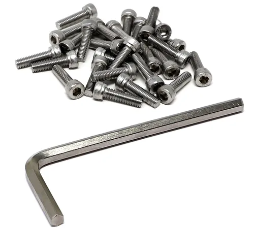 Vista 257 de iexcell Kit de tornillos de cabeza hexagonal de acero inoxidable 304, 100 unidades M2 x 0.157 in, paso de rosca de 0.016 in