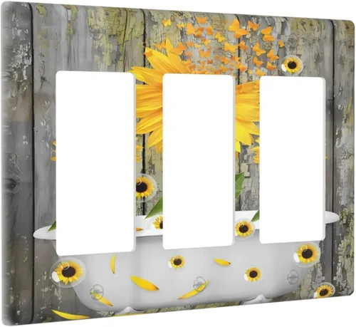 Vista 47 de Placa de pared de 1 cuadrilla, diseño de playa, océano, amanecer, mar, atardecer, cubierta de interruptor de luz en blanco, decorativo, sin