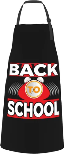 Vista 8 de Back To School Aprons for Men Women with Pockets Apron Adjustable Water and Oil Resistant Aprons for Cooking Kitchen Gardening Chef Apron