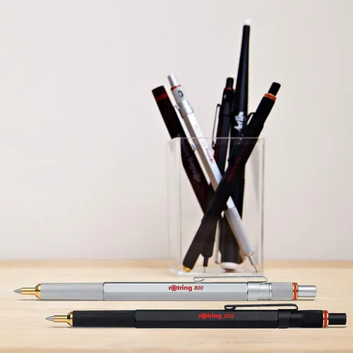Vista 2 de Rotring Bolígrafo retráctil 800, punta media, color plateado