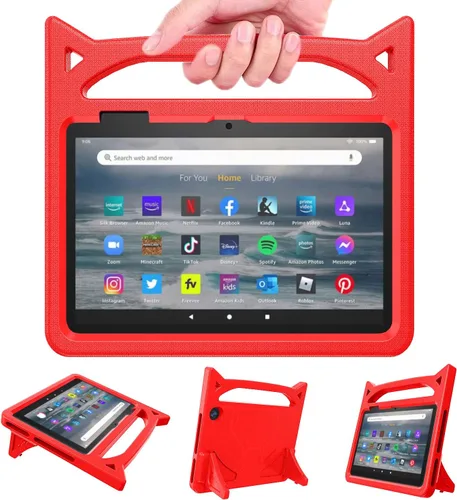 Vista 4 de Funda para tablet de 7 pulgadas para niños, solo compatible con 12ª generación, versión 2022. Funda ligera a prueba de golpes a prueba de niños