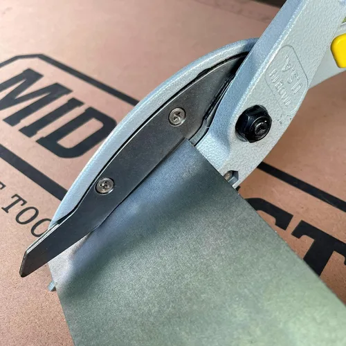 Vista 5 de MIDWEST MagSnips - Tijeras de corte recto para cortar material de hoja regular, fabricadas en los Estados Unidos, MWT-1200