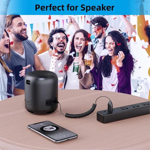 Vista 7 de ZIOCOM Adaptador auxiliar Bluetooth para automóvil, receptor USB Bluetooth 5.2, adaptador Bluetooth de 0.138 in con micrófono para transmisión