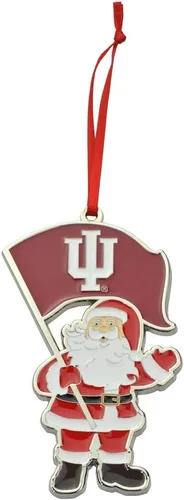 Vista 8 de Adorno navideño de metal Santa Auburn Tigers