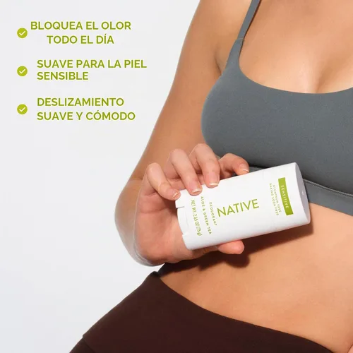 Vista 7 de Native Desodorante sensible para mujeres y hombres, aroma a aloe y té verde
