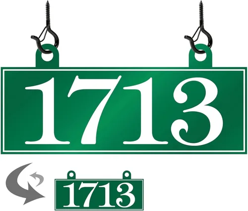 Vista 15 de Placa de dirección colgante – Placa de número de casa personalizada, letrero de dirección, números de casa para exteriores de casa, apartamento