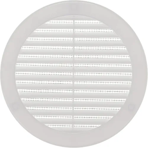 Vista 19 de Vent Systems Cubierta de ventilación blanca Soffit de 4 pulgadas (dimensiones de apertura), rejilla de ventilación redonda de plástico, pantalla