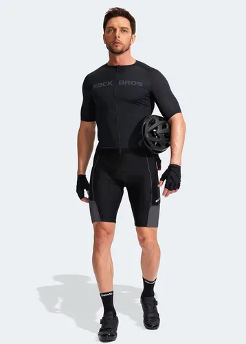 Vista 6 de Bikewa Pantalones cortos de ciclismo para hombre con acolchado 3D para ciclismo de carretera, ciclismo de montaña, ciclismo UPF 50+, bolsillos