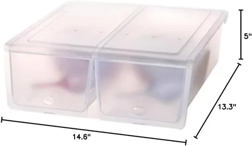 Vista 2 de Ybmhomes 2160vc - Caja de zapatos doble con tapa con bisagras