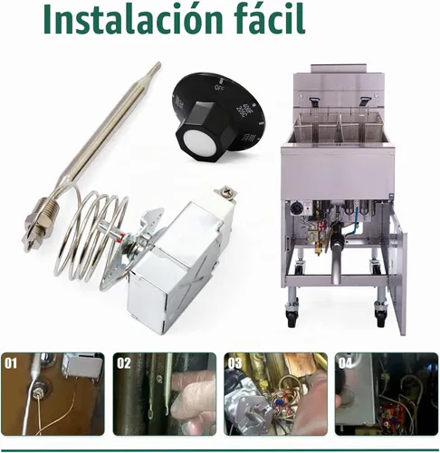 Vista 3 de 60125401 para Freidora Profunda 1175 termostato compatible con freidora imperial, Caja de cosas Mpt de 1/4" rosca, Termostato RX-1-36 compatible