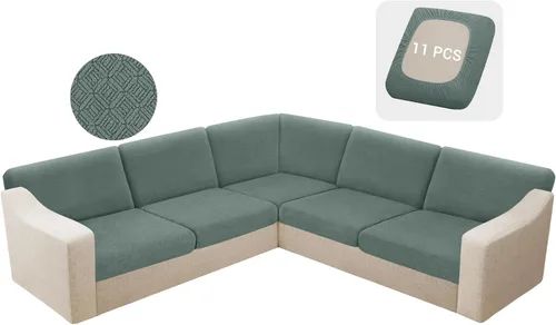Vista 70 de HDCAXKJ - Fundas impermeables para cojín de sofá modular, fundas elásticas para cojín de sofá de esquina, fundas protectoras de muebles de jacquard