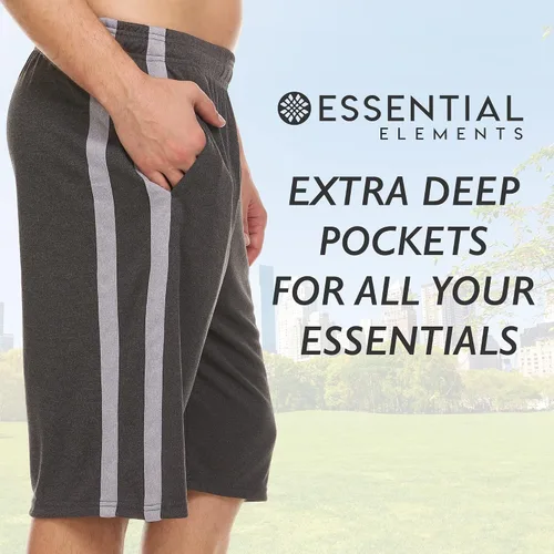Vista 6 de Pantalones cortos deportivos para hombre, pantalones cortos de baloncesto para hombre, pantalones cortos activos para entrenamiento, gimnasio, correr