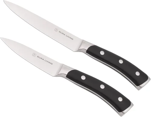 Vista 16 de DURA LIVING Cuchillo de pelar, cuchillo de cocina profesional de 3.5 pulgadas, cuchillo alemán de acero inoxidable de alto carbono ultra afilado